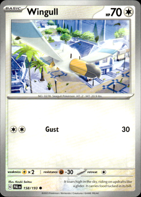 Wingull Paldea Evolved 158/193 Common Pokémon — English Near Mint