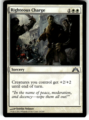 Righteous Charge Gatecrash 23 U Magic: The Gathering Near Mint