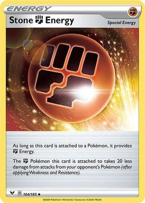 Stone Fighting Energy 164/185 SWSH04: Vivid Voltage Reverse Holofoil Pokémon TCG
