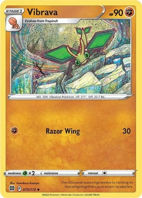 Vibrava 075/172 SWSH09: Brilliant Stars Pokémon TCG
