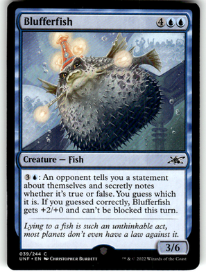 Blufferfish Unfinity 39 C Magic: The Gathering Near Mint