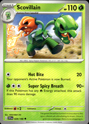 Scovillain Scarlet & Violet Base Set 029/198 Uncommon Pokémon — English