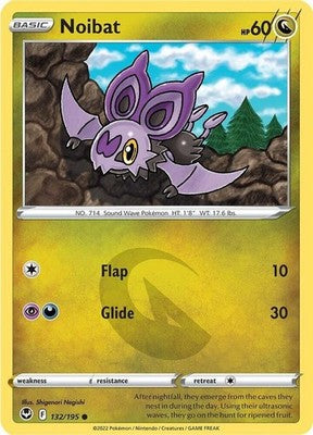 Noibat 132/195 SWSH12: Silver Tempest Reverse Holofoil Pokémon TCG