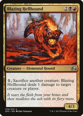 Blazing Hellhound ORI 210 NM Magic: The Gathering