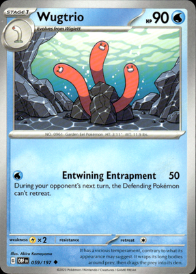 Wugtrio Obsidian Flames 059/197 Uncommon Pokémon — English Near Mint
