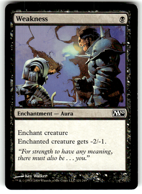 Weakness Magic 2010 (M10) 121 C Magic: The Gathering Lightly Played