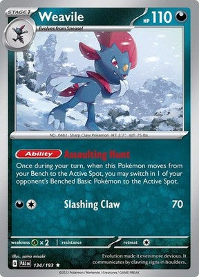 Weavile 134/193 SV02: Paldea Evolved Holofoil Pokémon TCG