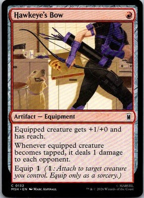 Hawkeye's Bow 132 Common Marvel Super Heroes Magic: The Gathering Near Mint