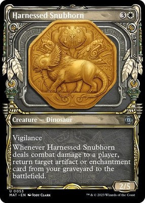 Harnessed Snubhorn MAT 53 NM Magic: The Gathering