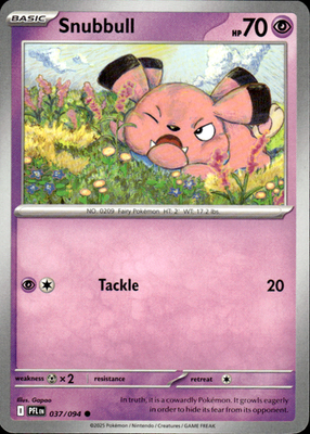 Snubbull Phantasmal Flames 037/094 Common Pokémon — English Lightly Played