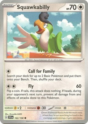 Squawkabilly 162/198 SV01: Scarlet & Violet Base Set Reverse Holofoil Pokémon TC