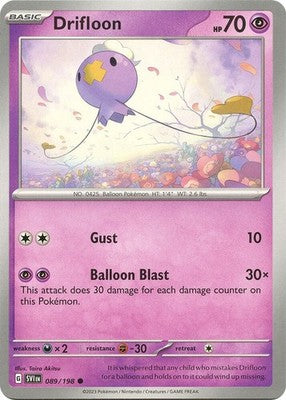 Drifloon 089/198 SV01: Scarlet & Violet Base Set Reverse Holofoil Pokémon TCG