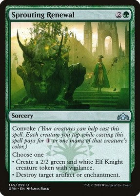 Sprouting Renewal GRN 145 NM Magic: The Gathering