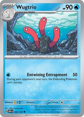 Wugtrio 059/197 SV03: Obsidian Flames Pokémon TCG