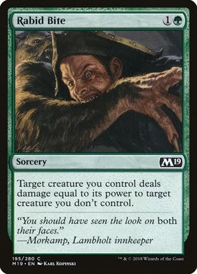 Rabid Bite M19 195 NM Magic: The Gathering