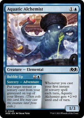 Aquatic Alchemist // Bubble Up WOE 40 NM Magic: The Gathering