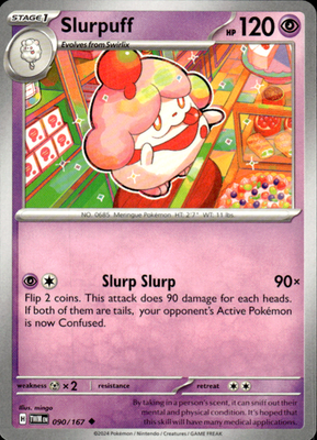Slurpuff Twilight Masquerade 090/167 Uncommon Pokémon — English Near Mint