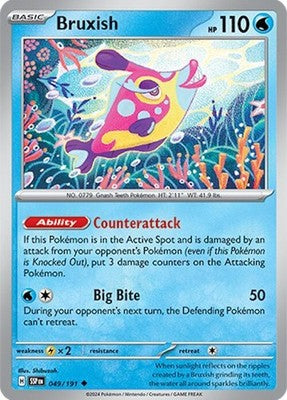 Bruxish 049/191 SV08: Surging Sparks Reverse Holofoil Pokémon TCG