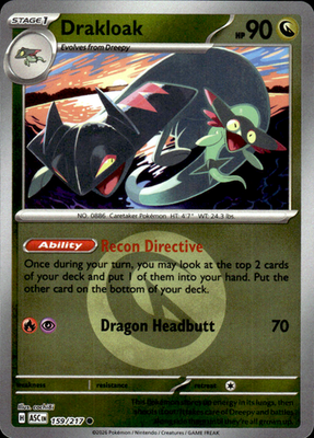 Drakloak - (Energy Symbol Pattern) Ascended Heroes 159/217 Common Reverse Holo