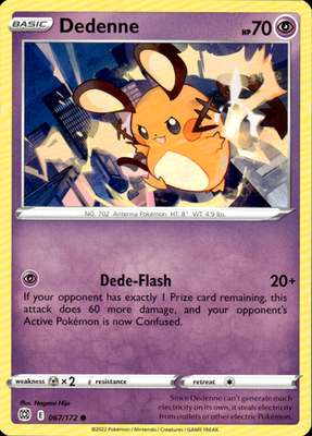 Dedenne Brilliant Stars 067/172 Common Pokémon — English Lightly Played