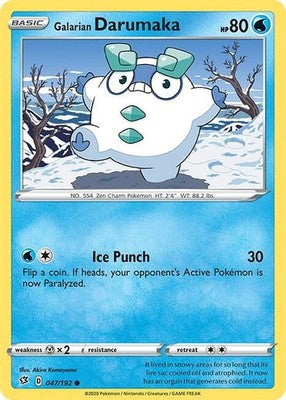 Galarian Darumaka 047/192 SWSH02: Rebel Clash Pokémon TCG