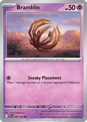 Bramblin 046/094 ME02: Phantasmal Flames Reverse Holofoil Pokémon TCG