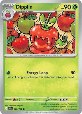 Dipplin 017/182 SV10: Destined Rivals Reverse Holofoil Pokémon TCG