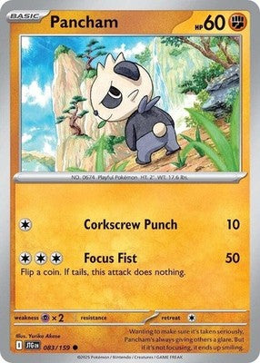 Pancham 083/159 SV09: Journey Together Pokémon TCG