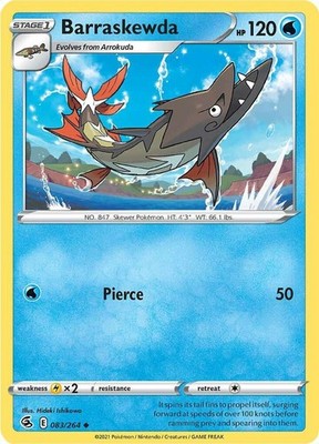 Barraskewda 083/264 SWSH08: Fusion Strike Pokémon TCG