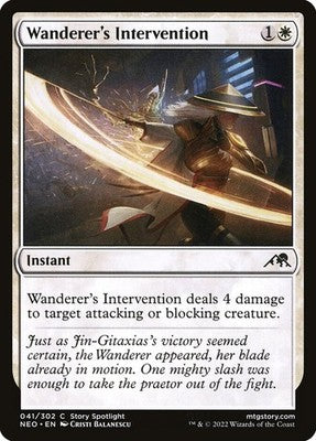 Wanderer's Intervention NEO 41 NM Magic: The Gathering