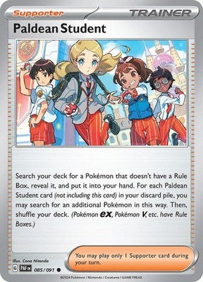 Paldean Student 085/091 SV: Paldean Fates Reverse Holofoil Pokémon TCG