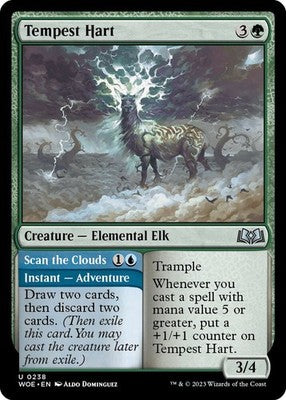 Tempest Hart // Scan the Clouds WOE 238 NM Magic: The Gathering