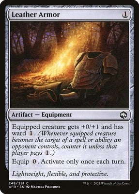 Leather Armor AFR 248 NM Magic: The Gathering