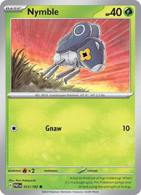 Nymble 013/182 SV04: Paradox Rift Reverse Holofoil Pokémon TCG