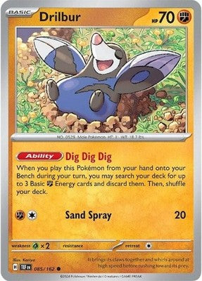 Drilbur 085/162 SV05: Temporal Forces Reverse Holofoil Pokémon TCG