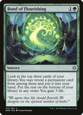 Bond of Flourishing WAR 155 NM Magic: The Gathering