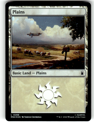 Plains (0 ) Marvel Super Heroes 288 L Foil Magic: The Gathering Near Mint
