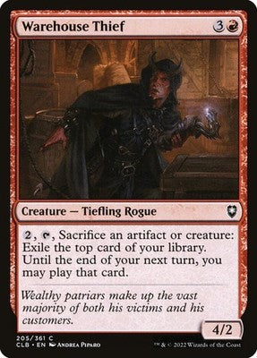 Warehouse Thief CLB 205 NM Magic: The Gathering