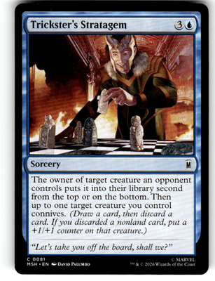 Trickster's Stratagem Marvel Super Heroes 81 C Magic: The Gathering Near Mint