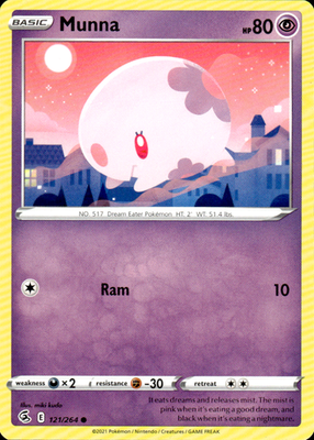 Munna Fusion Strike 121/264 Common Pokémon — English Lightly Played