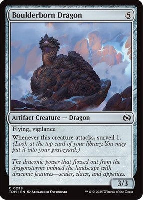 Boulderborn Dragon TDM 239 NM Magic: The Gathering