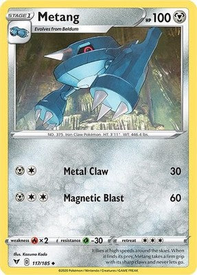 Metang 117/185 SWSH04: Vivid Voltage Pokémon TCG