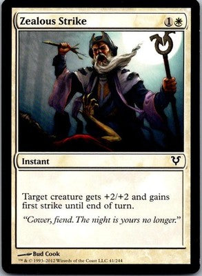 Zealous Strike 41 Common Avacyn Restored Magic: The Gathering Lightly Played