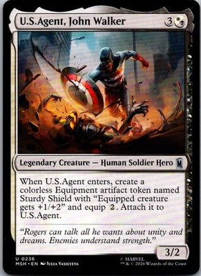 U.S.Agent, John Walker 236 Uncommon Marvel Super Heroes Magic: The Gathering NM