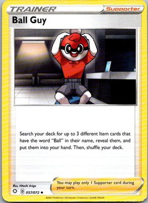 Ball Guy 057/072 Uncommon Shining Fates Pokemon Lightly Played