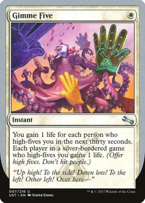 Gimme Five UST 7 NM Magic: The Gathering