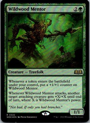 Wildwood Mentor 322 Foil Rare Wilds of Eldraine Magic: The Gathering Near Mint