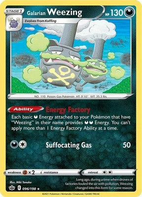 Galarian Weezing 096/198 SWSH06: Chilling Reign Reverse Holofoil Pokémon TCG
