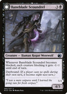 Baneblade Scoundrel // Baneclaw Marauder MID 85 LP Magic: The Gathering