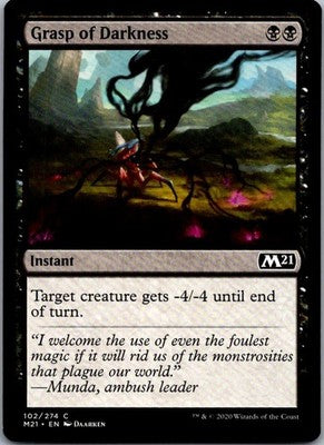 Grasp of Darkness 102 Common Core Set 2021 Magic: The Gathering Near Mint